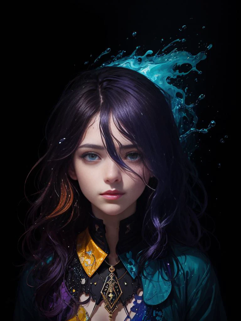 photorealistic painting ((full body)) portrait of ((stunningly attractive)) a woman at a music festival, ((perfect feminine face)), (+long colorful wavy hair), (+glitter freckles), glitter, wearing a dress, intricate, 8k, highly detailed, volumetric lighting, digital painting, intense, sharp focus, art by artgerm and rutkowski and alphonse mucha, cgsociety, in the style of adrian ghenie, esao andrwes, jenny saville, endward hopper, surrealism, dark art by james jean, takato yamamoto, inkpunk minimalism, masterful playing card border, random Colorful art, oil painting, blue yellow colors, light purple and violet additions, light red additions, intricate detail, splash screen, 8k resolution, masterpiece, artstation digital painting smooth veryBlack ink flow: 8k resolution photorealistic masterpiece: intricately detailed fluid gouache painting: by Jean Baptiste Mongue: calligraphy: acrylic: watercolor art, professional photography, natural lighting, volumetric lighting maximalist photoillustration: by marton bobzert:, complex, elegant, expansive, fantastical,  vibrant