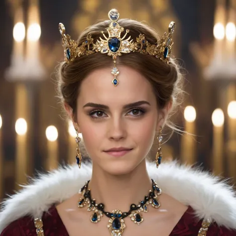 cinematic photo highly detailed portrait of  ((ohwx woman)) as an elegant goddess, ornate crown, beautiful symmetrical face, dig...