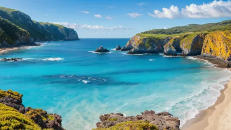 dramatic Ocean landscape, Sunny weather,