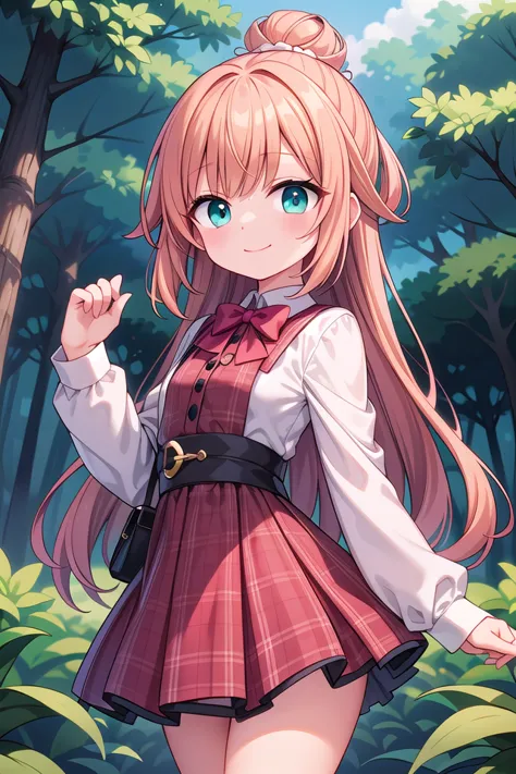 insanely detailed, absurdres, ultra-highres, ultra-detailed, best quality,
1girl, solo, nice hands, perfect hands
BREAK
jirai kei,plaid skirt, shirt, long sleeves, bow, blue skirt, white shoulder frilly shirt, outdoors, blue bow, long hair, (cleavage:-1.5)
BREAK
happy smile, laugh, closed mouth
BREAK
standing, cowboy shot, looking at viewer
BREAK
slender, kawaii, perfect symmetrical face, ultra cute girl, ultra cute face, ultra detailed eyes, ultra detailed hair, ultra cute, ultra beautiful
BREAK
in forest, depth of field, ultra detailed background
BREAK
medium large breasts
BREAK
orange hair, green eyes, topknot,