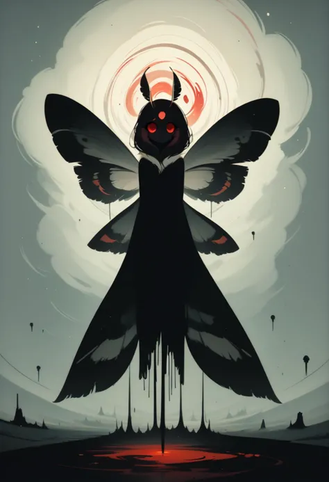 score_8_up, solo, moth, moth wings, 1girl, silhouette, sad, long legs, standing beneath lamp, looking at object, looking up, emp...