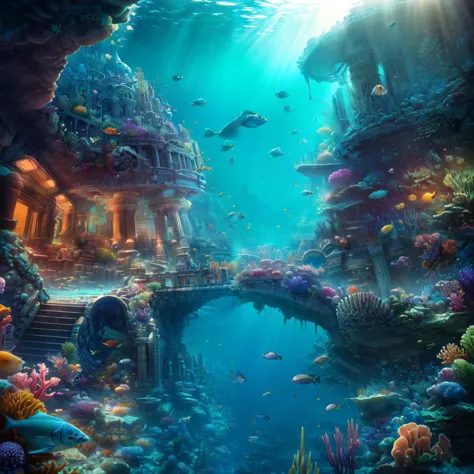 حقيقي:2.0,فائق الوضوح,لقطة أوليمبوس صعبة TG-6, واقعية, تباين عالي, سينمائية ملحمية, أضواء الاستوديو الناعمة, حافة الضوء, سخيف, مدهش, متقن, مفرط التفصيل, واقعية للغاية, الألوان الناعمة, 8 ك, سكيب جميل تحت الماء,تصف الصورة مدينة تحت الماء تشبه أتلانتس , والتي يمكنك النظر إليها من أعلى من خلال دوامة ضخمة تضم جميع أنواع الكائنات البحرية التي تحيط بالمدينة,(مفرط التفاصيل:1.1), (تفاصيل معقدة:1.0), (تفاصيل دقيقة:1.1), (وجه مشع مفصل:1.1), (أفضل جودة:1.1), عرض ثلاثي الأبعاد, cgi, تقديم الأوكتان, 35 ملم, خوخه, تقرير التنمية البشرية, (تفاصيل معقدة, مفرط التفاصيل:1.15), (الواقعية المفرطة:1.1), غير البحر  