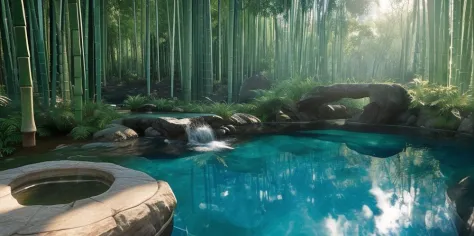 infinity render texture, (inside bamboo forest: 2), trees, cloud, day, fantasy, landscape, no_humans, outdoors, scenery, sky, ultra realistic, photorealistic, (reflection), (ray tracking), (unreal engine), (Japanese: 2), top view, high elevation, photorealistic, 8k, unreal engine, super great 3d render, 3d, 3d ray tracking, super high quality, no_water, no_lake, no_pond, no_sea, forest close up, bamboo close up, many bamboo, (asian: 2), cloud, cherry blossom, day, fantasy, fish, lake, landscape, high snowy mountain, no_humans, ocean, outdoors, river, scenery, sky, splashing, water, watercraft, waterfall, waves, ultra realistic, photorealistic, sea, ocean, (reflection), (ray tracking), (unreal engine), (Japanese), top view, high elevation, (water reflection), (clear water), photorealistic, 8k, unreal engine, super great 3d render, 3d, 3d ray tracking, liquid, super high quality, (super close look at water)