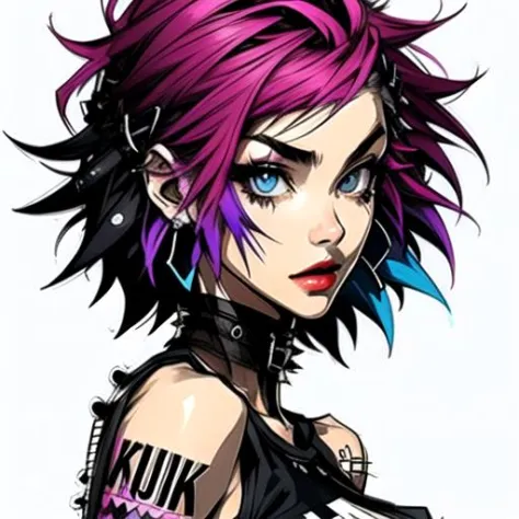 Beautiful Punk Woman
