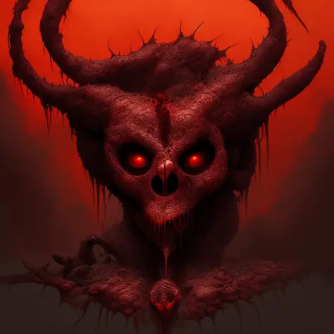 wide shot of moloch in the inferno of hell, art by RFKTR_bontrex-150, <lora:perspectiveAndLight_v10:0.6>