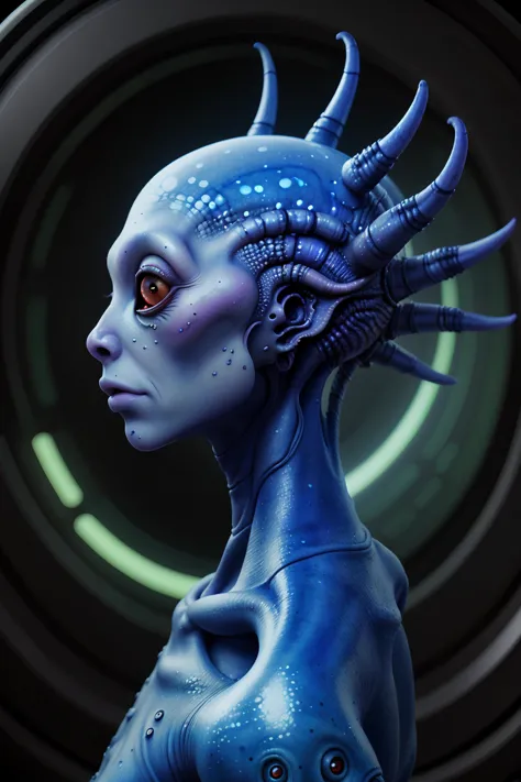 femalien, 3d, hightly detailed, cinematic, alien, face, close-up, side profile,
<lora:FemAlien:0.8>