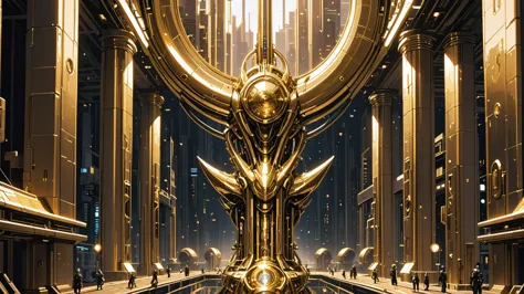 polished gold, amazing scifi arcology at the end of reality<lora:EnvyTempleOfRaXL01:1><lora:EnvyBetterHiresFixXL01:0:hr=1>