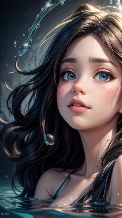 abstract background,(illustration:1),masterpiece,best quality,detailed face and eyes,1 girl,underwater hair physics,air bubbles,...