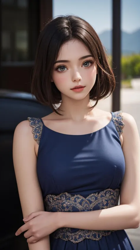 1girl, upper body,blue dress, masterpiece,ultra realistic,32k, best quality,<lora:copax_beauty_2-000002:0.6>,