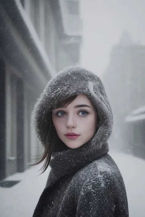 Premium Photo  Portrait of woman in winter clothes on the nature