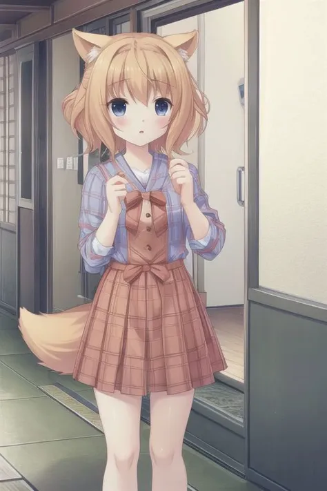 sayori \(neko works\), sayori, backgroud, ppsachi, dog ears, dog tail, dog girl