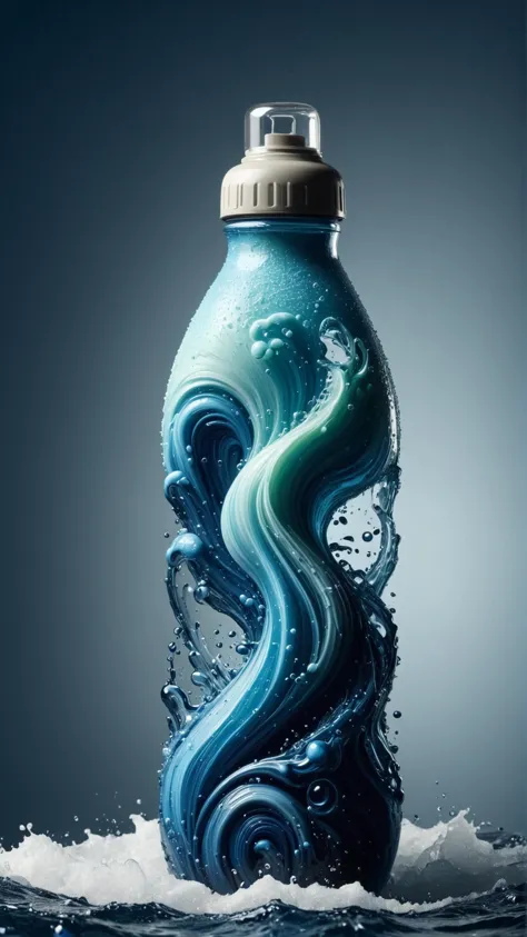 <lora:ElementWaterSDXL:1>ElementWater bottle, water, swirling, splash