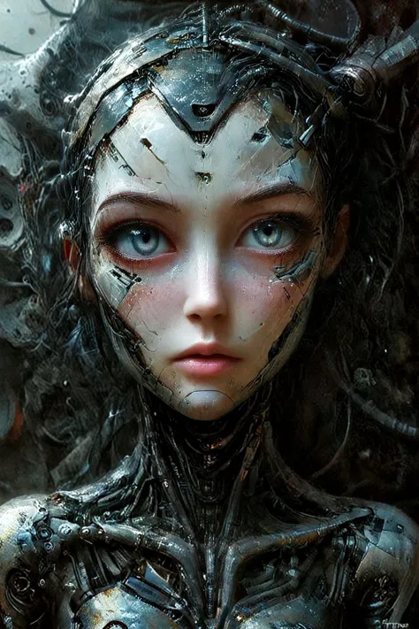 Hyperrealistic art "Create a full body visual masterpiece of a powerful cyborg,seamlessly blending human and mechanical elements...