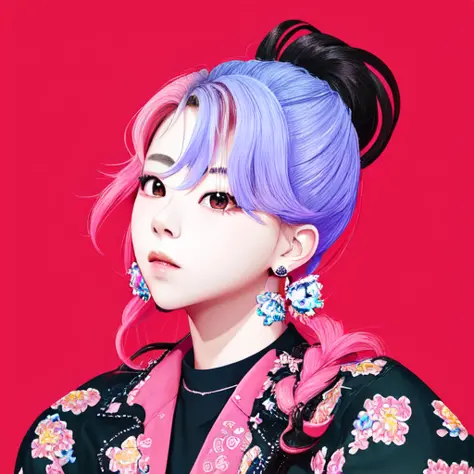 a beautifull illustration of chaeryeon , 4k, highres, masterpiece, kpop