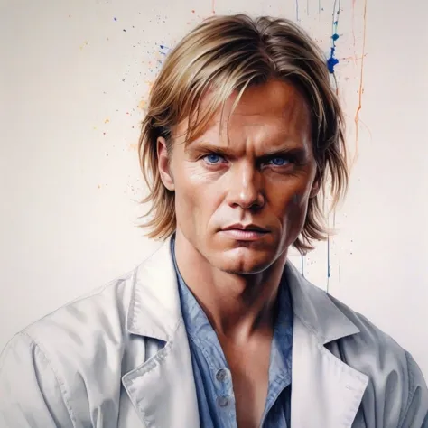 (Medium-Long Shot:2), male Dieter Bohlen, (full face:1.5), calm face, bangs, futuristic clothing, looking at viewer, (upper body:2),
Insanely detailed by Leonardo Da Vinci, white lab coat, rather detailed face, realistic, vintage photography, beautiful, glass aesthetics, retro vintage style, hd photography, hyperrealism, retro movie style, blurred and dim colors, warm colors, ray trassing, high resolution, trending on artstation, overcast, beautiful watercolor portrait, realistic, watercolor portrait by harumi hironaka agnes cecile, detailed, watercolor portrait, fine art
<lora:lora-sdxl-perfect-eyes:0.5>