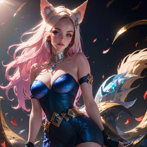(RAW photo, best quality),(realistic, photo-realistic:1.3),masterpiece,extremely detailed,CG,unity,2k wallpaper,Amazing,finely detail,light smile,extremely detailed CG unity 8k wallpaper,huge filesize,ultra-detailed,highres,absurdres,soft light,
1girl,Ahri...
