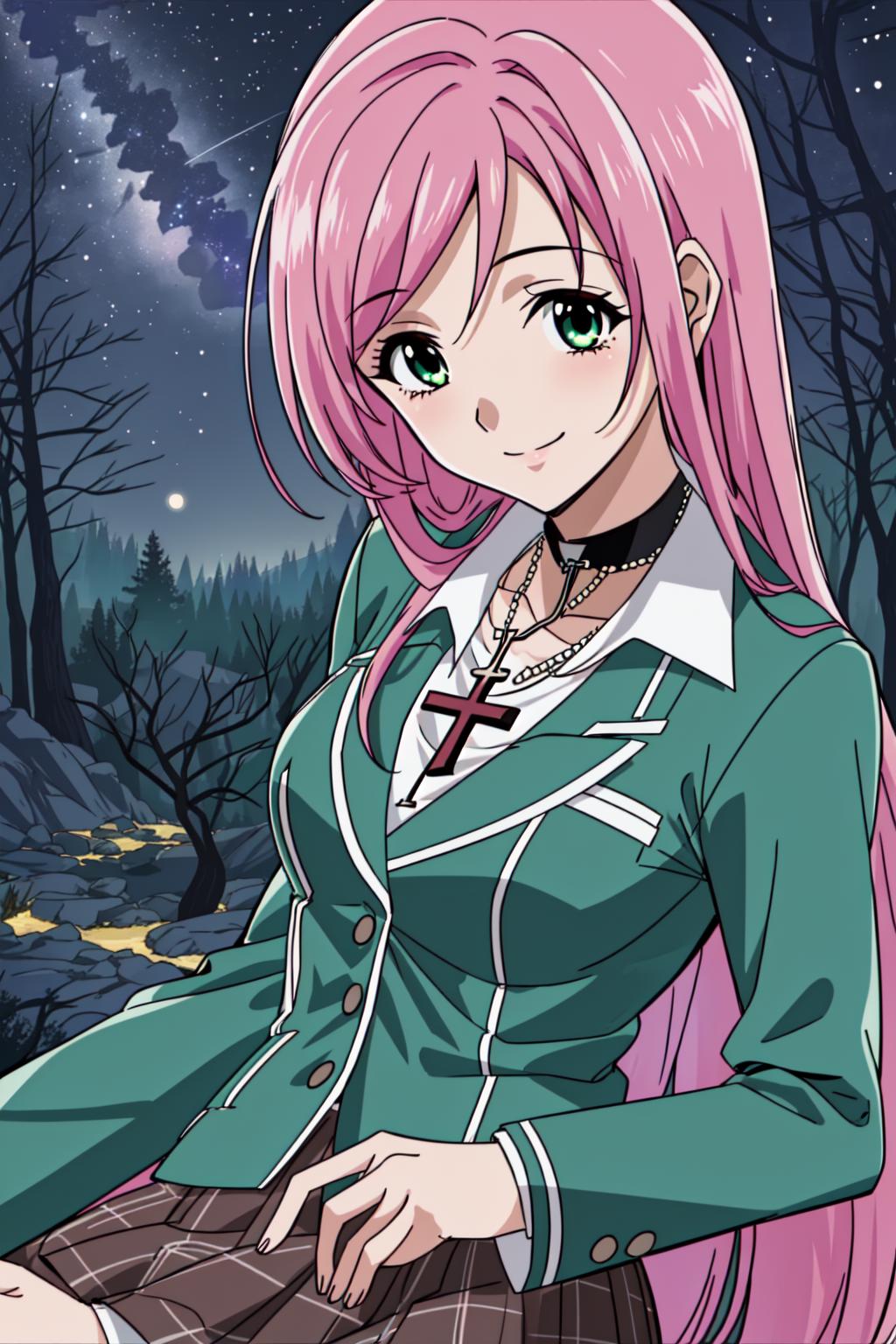 Anime Character - Rosario Vampire - Akashiya Moka - SeaArt AI Model