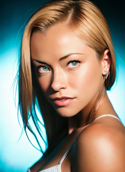 portrait of Kristanna Loken, epic (photo, studio lighting, hard light, sony a7, 50 mm, matte skin, pores, colors, hyperdetailed, hyperrealistic), <lyco:Kristanna Loken:1.3>