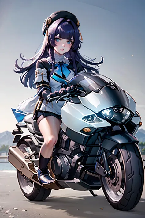 anime girl on a motorcycle