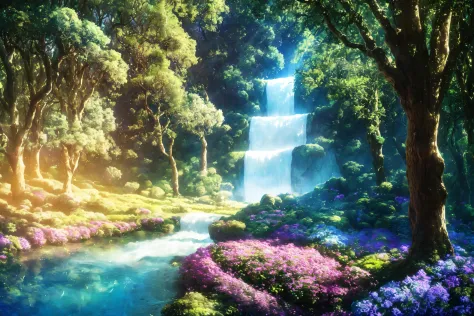 a picture taken from a video of a waterfall in a forest