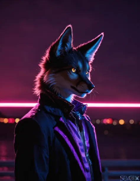 a close up of a person wearing a suit and a wolf mask