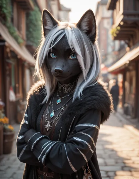 a close up of a person with a cat costume on