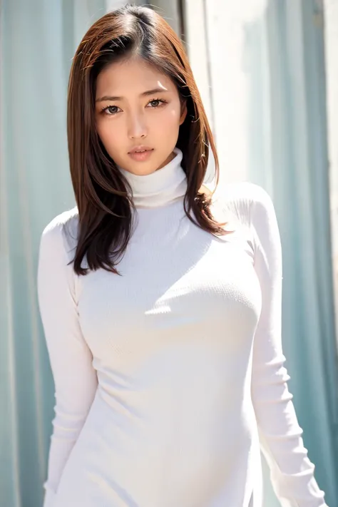 1girl, sakuranene_jav, breasts, parted lips, brown hair, <lora:JAV_sakura_nene_v1_epoch_10:0.7>
looking at viewer, shot using canon DSLR, (dark-skinned female:0.2), (dark skin:0.2), wearing turtleneck dress, chubby:0.2,
detailed body, attractive body, perfect human body,
(ultimate quality, masterpiece, highres:1.0), realistic:1.8, photorealistic,