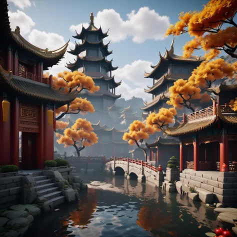 , HD,CG,Scène CG chinoise,Moteur Unreal 5,