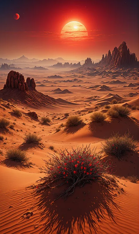 a picture taken from a computer screen of a desert with a sunset