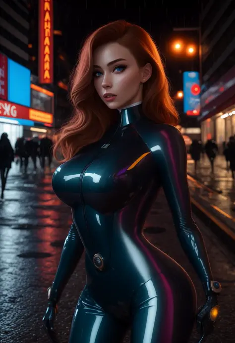 ((best quality)), ((masterpiece)), ((ultra realistic)), (dynamic sexy pose), french redhead, beautiful detailed face, detailed e...
