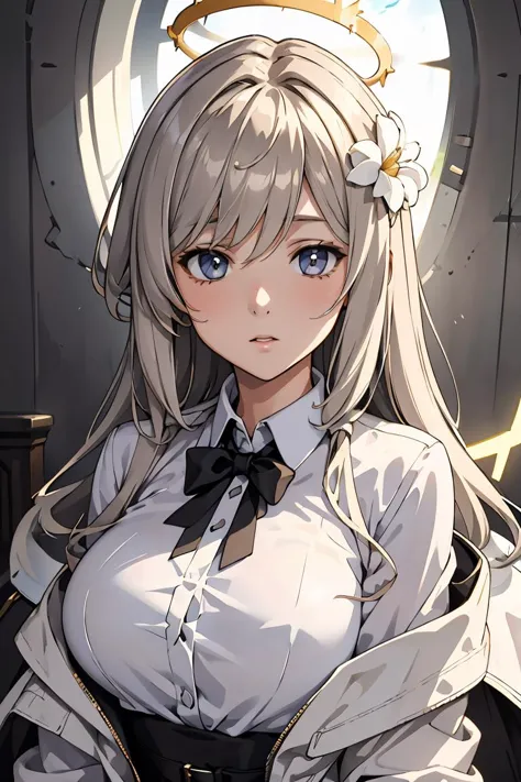 anime girl with long hair and a crown on her head