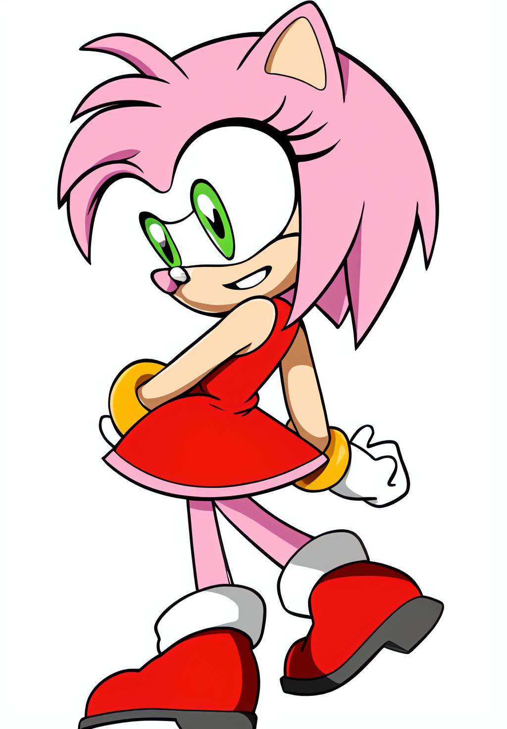 Amy rose character from sonic, naked , full body size, Whole body - SeaArt  AI