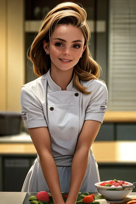 1girl, solo, portrait, ((chef)), bend over the table, at kitchen, smile, looking at viewer, [blurry background], masterpiece, best quality, ultra-detailed, ultra high res, (photorealistic:1.4), raw photo, (realistic:0.2), 8k HDR, f1.4, 40mm, photorealistic, raw, 8k, textured skin, skin pores, intricate details
lm92