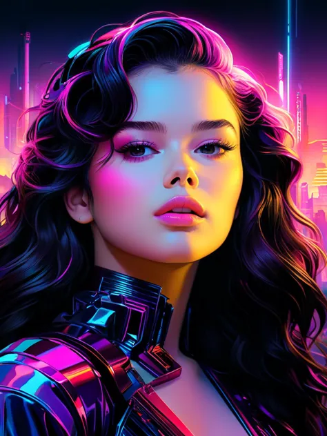 neonpunk style (art by Peter Mohrbacher:1.1) , digital art, Ecuadorian (Hailee Steinfeld:1.2) , majestic, deep focus, Lustful, L USM, 1girl, solo, 4k, highly detailed  <lora:FF-Midj-Top-v0565:1> <lora:FF-idle-WALLP:0.269> <lora:MidJ_Last_500_-_Experiment:0.19> <lora:FF-Midj-Last-v0563:0.11> <lora:FF-Midj-Top-v0564-FA-TX:0.34> <lora:FF-idle-ColorZ:0.269> . cyberpunk, vaporwave, neon, vibes, vibrant, stunningly beautiful, crisp, detailed, sleek, ultramodern, magenta highlights, dark purple shadows, high contrast, cinematic, ultra detailed, intricate, professional