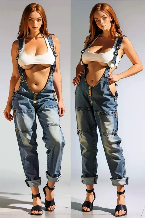 Plunge Overalls and Crop Top