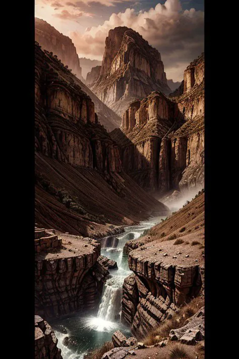 A valley forgotten by time,  (masterpiece),((ultra-detailed)), (highly detailed CG illustration),(expressionless), (best quality...