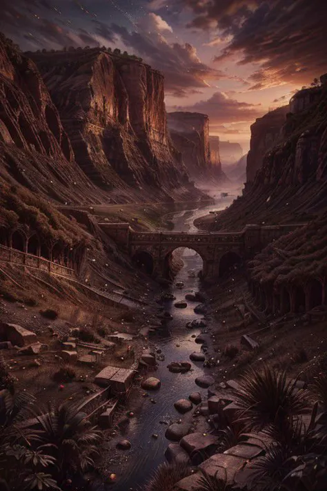 A valley forgotten by time,  (masterpiece),((ultra-detailed)), (highly detailed CG illustration),(expressionless), (best quality...