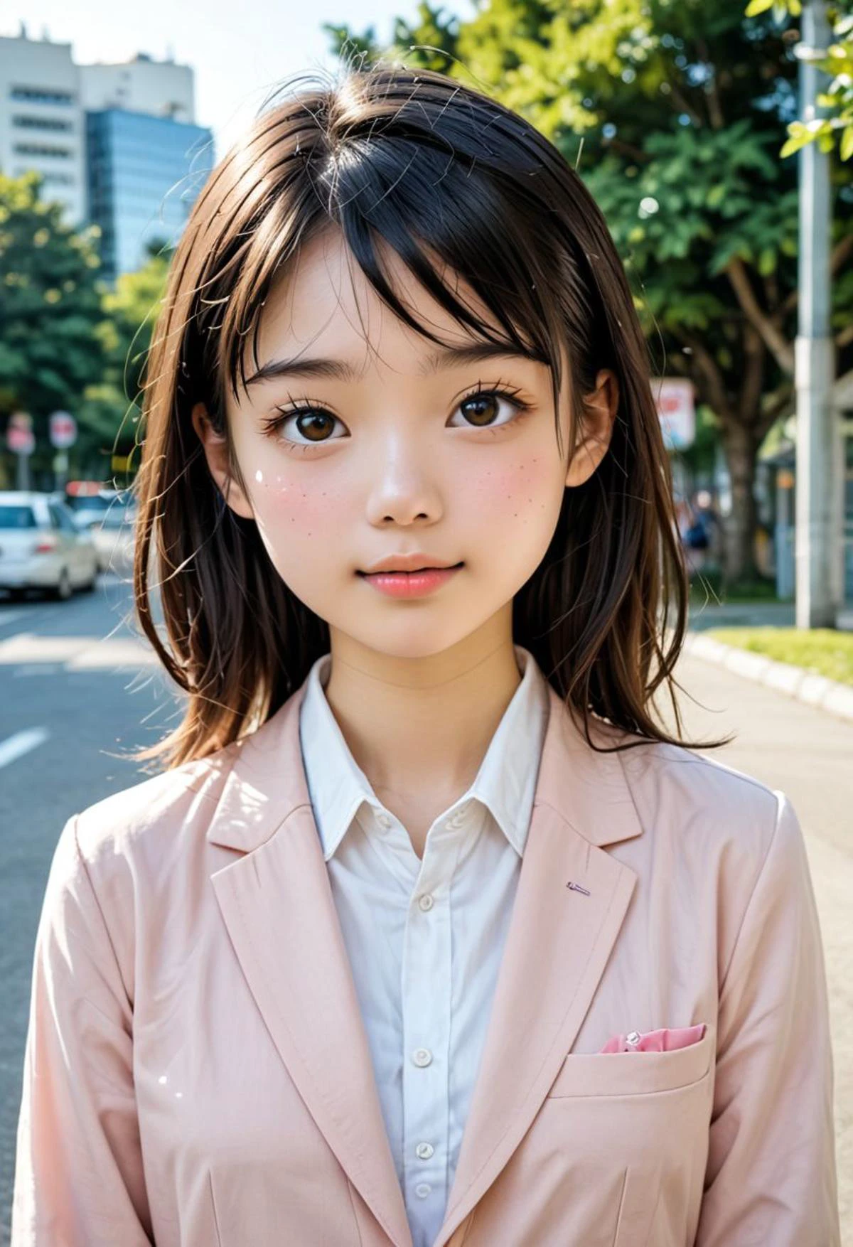 1個女孩, 18歲, 非常可愛(卡哇伊), 傑作, 最好的品質, 日本女孩,看著觀眾, 臉紅,在遊樂園.專業攝影, 高動態色彩範圍,高解析度圖片,原始照片. 日本女孩,