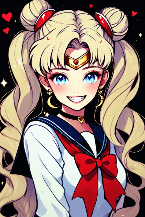 sailor girl with long blonde hair and blue eyes