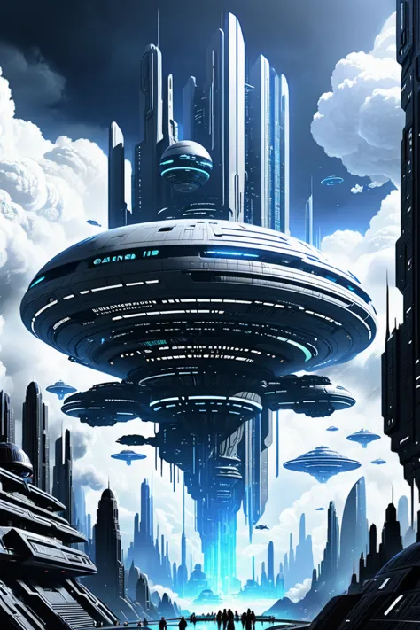 scifi, scifi, gargantuan scifi cloud city at the end of reality<lora:EnvyBetterHiresFixXL01:0:hr=1><lora:EnvyGothicXL01:1>