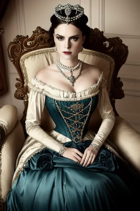 A stunning color portrait photograph of a beautiful woman Style-Princess:0.5 in a victorian era castle, a crown on her head, highly detailed  <lora:gothicNoir_gothicNoir:0.5>