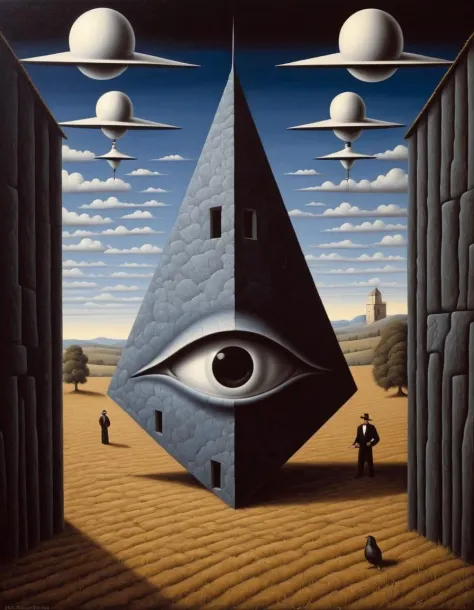 Cubist artwork in the style of rafal olbinski,rafal olbinski style, (art by Josef Capek:0.8) and (Alan Kenny:1.0) , painting, Fascinating ([Stargate|Barn]:1.3) , detailed with Western patterns, masterpiece, fauna and Beehive background, Realistic, Regret, Cybergoth Art, moody lighting, L USM, rafal olbinski, rafal olbinski art . Geometric shapes, abstract, innovative, revolutionary