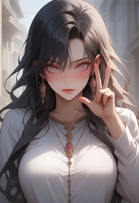 score_9, score_8_up, score_7_up, score_6_up, rating_questionable, 1girl, ((18YO:1.2)), Adult, (blue spiral in eyes), @@, (black hair:1), long hair, masterpiece, best quality, official art, extremely detailed CG unity 8k wallpaper, blush, breasts out, v, gorgeous and sexy dress, no background, <lora:sdxl\Expressive_H-000001:0.8>, expressiveH