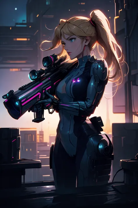 90s anime cinema movie style, photographic lighting with heavy shadows,
sexy samus aran as a futuristic cyberpunk soldier, with ...