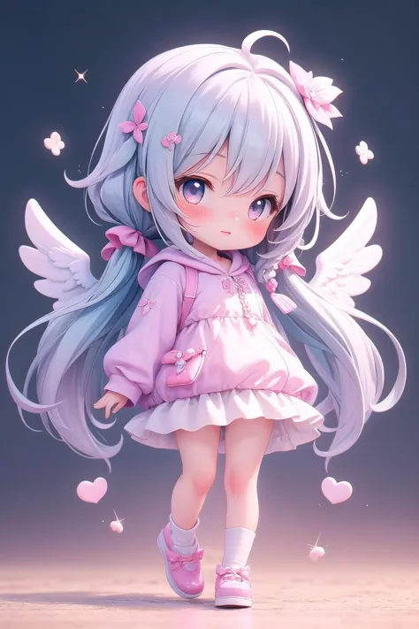 (masterpiece),  1girl,  chibi,  angel