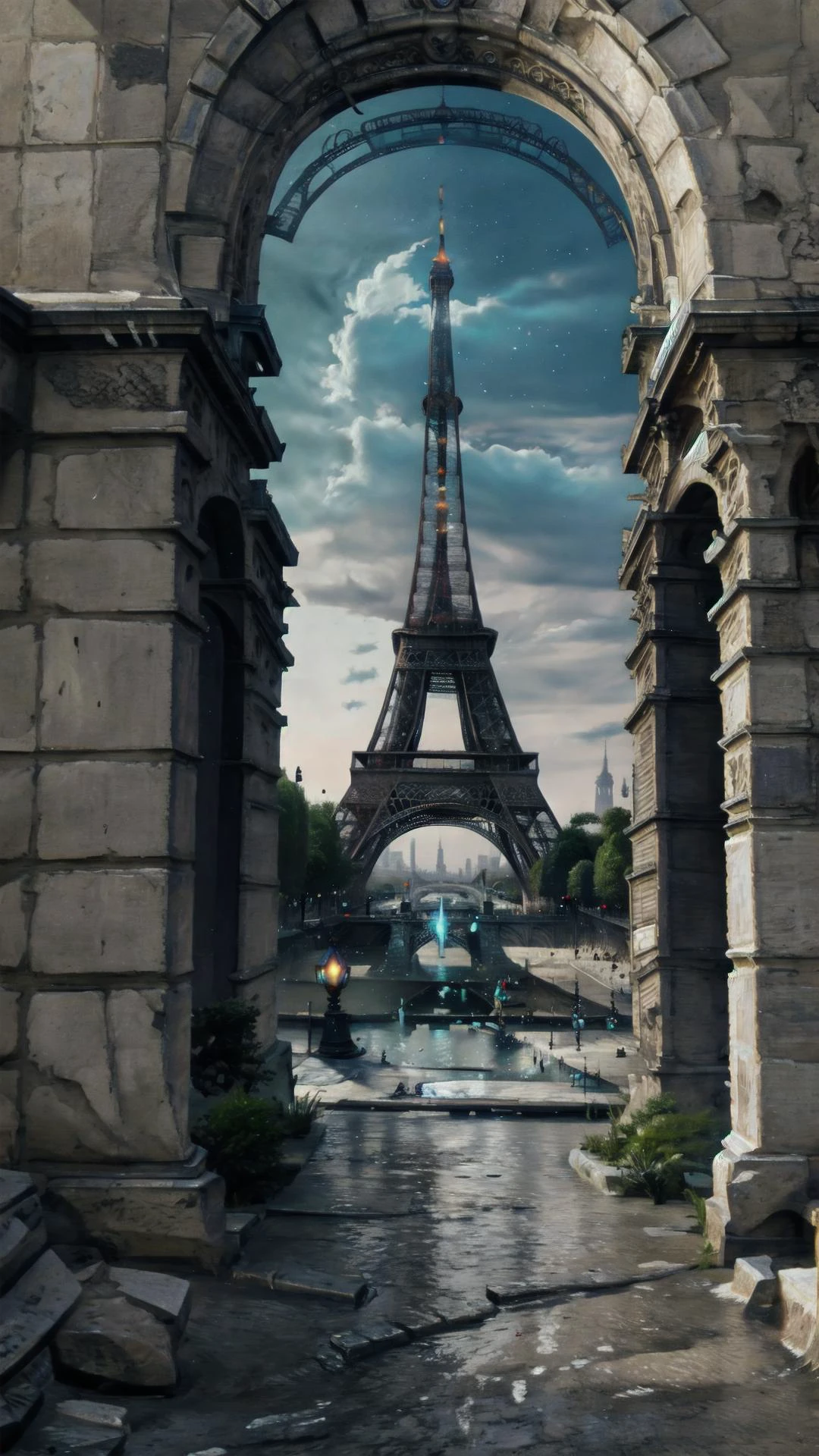 埃菲尔铁塔, 巴黎, 法国, 大樓, 塔, 休息, 沒有人類, 休息, 灵族世界, 灵石, 幽灵骨. 靈族, 休息,