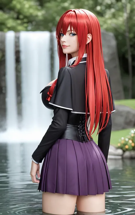 ((masterpiece, best quality)), insaneres, absurdres, solo, looking at viewer, 
ANIME_DxD_Rias_Gremory_ownwaifu, 
1girl, bangs, l...