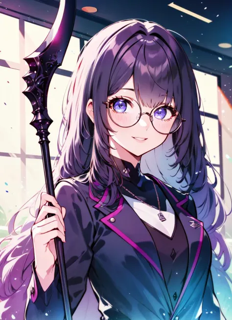 ((best quality)), ((highly detailed)), detailed face, beautiful face, , (1girl), (glasses), upper body, nerd, <lora:LoraRoundGla...