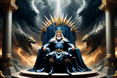 photorealistic digital illustration, superrealism, The god of Storms and Tempests sitting on his throne in an opulent throne room,  <lora:xl_more_art-full_v1:0.4>, <lora:EnvyBeginningOfTimeXL01:0.7>