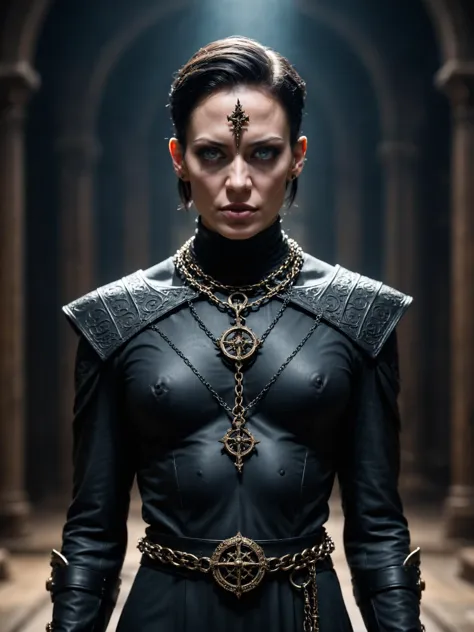 professional photoshoot of bdsm dungeon, (androgynous trans agender person:1.4), (man:0.8) gothic prophet, choker, chains, carrying whip (masculine:1.0)
(religious attire:1.2)
rtx raytracing volumetric lighting
photo, photorealistic, coherent style
masterpiece 8k uhd detailed, rough textures, shallow depth of field, sharp focus, focus on eyes, telephoto dslr 135mm lens
